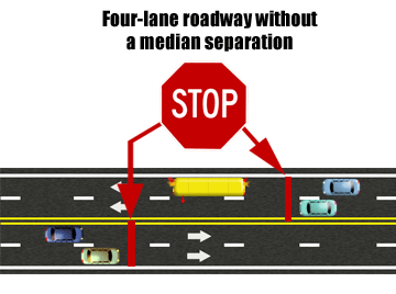 4 lane no median